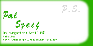 pal szeif business card